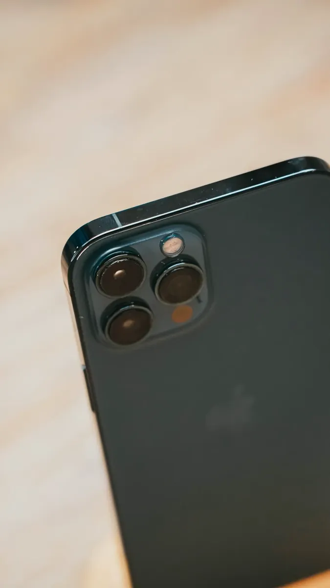 Back of an iPhone with its triple camera, the only hardware the mobile app needs