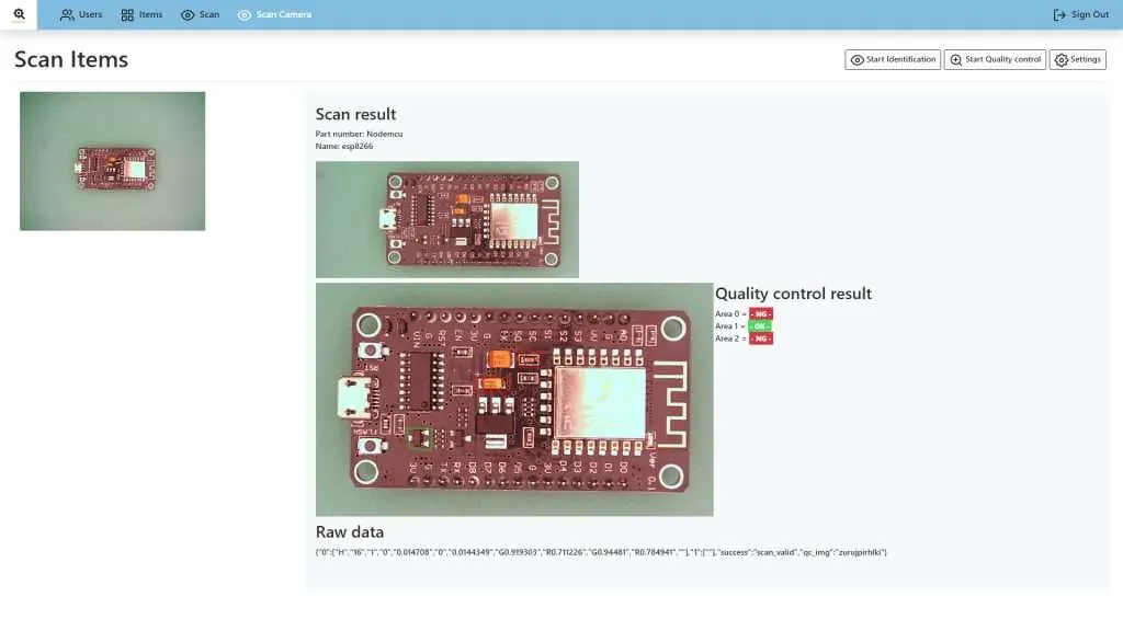 Electronic board computer vision